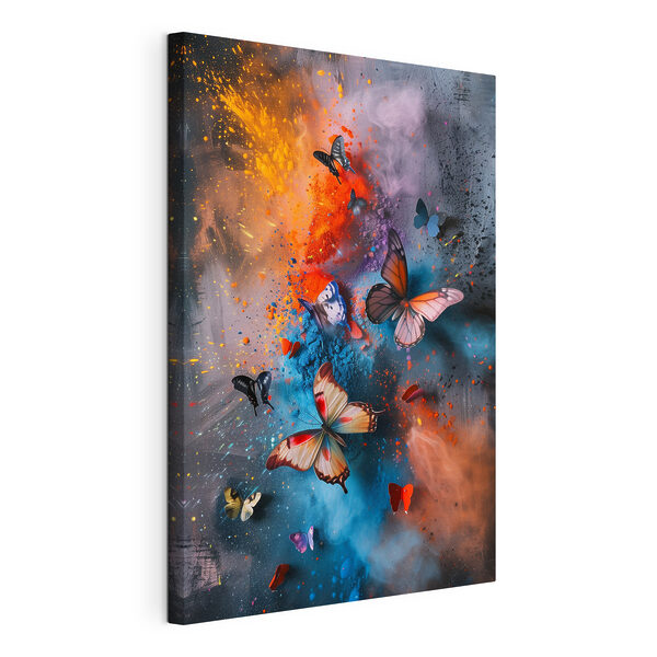 Cuadros Mariposas volando en una nube de colores (SKU: s39803) Cuadros Cuadros Mariposas volando en una nube de colores (SKU: s39803)