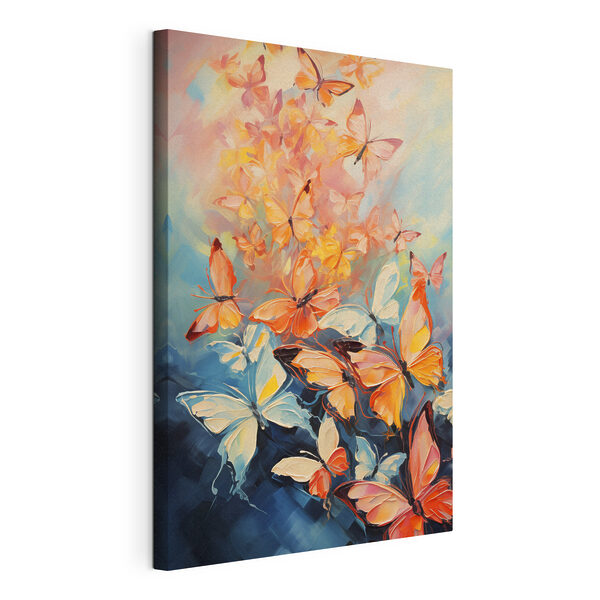 Cuadros Grupo de mariposas sobre un fondo azul (SKU: s39922) Cuadros Cuadros Grupo de mariposas sobre un fondo azul (SKU: s39922)