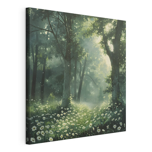 Bosque con árboles y flores Cuadros Bosque con árboles y flores
