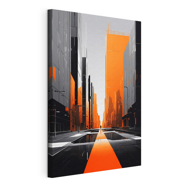 Cuadros Una persona caminando por una calle con edificios altos (SKU: s40336) Cuadros Cuadros Una persona caminando por una calle con edificios altos (SKU: s40336)