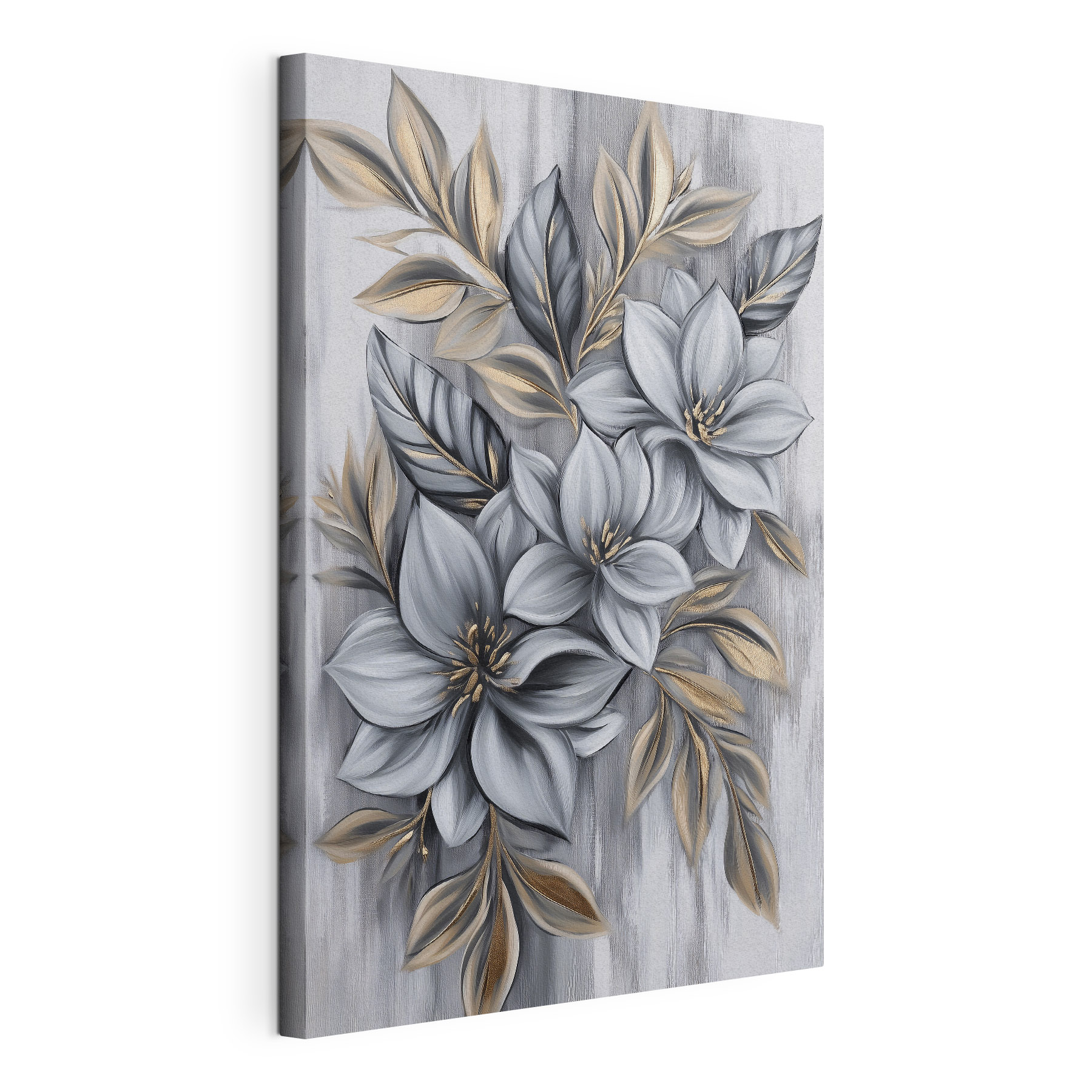 Painting of flowers and leaves