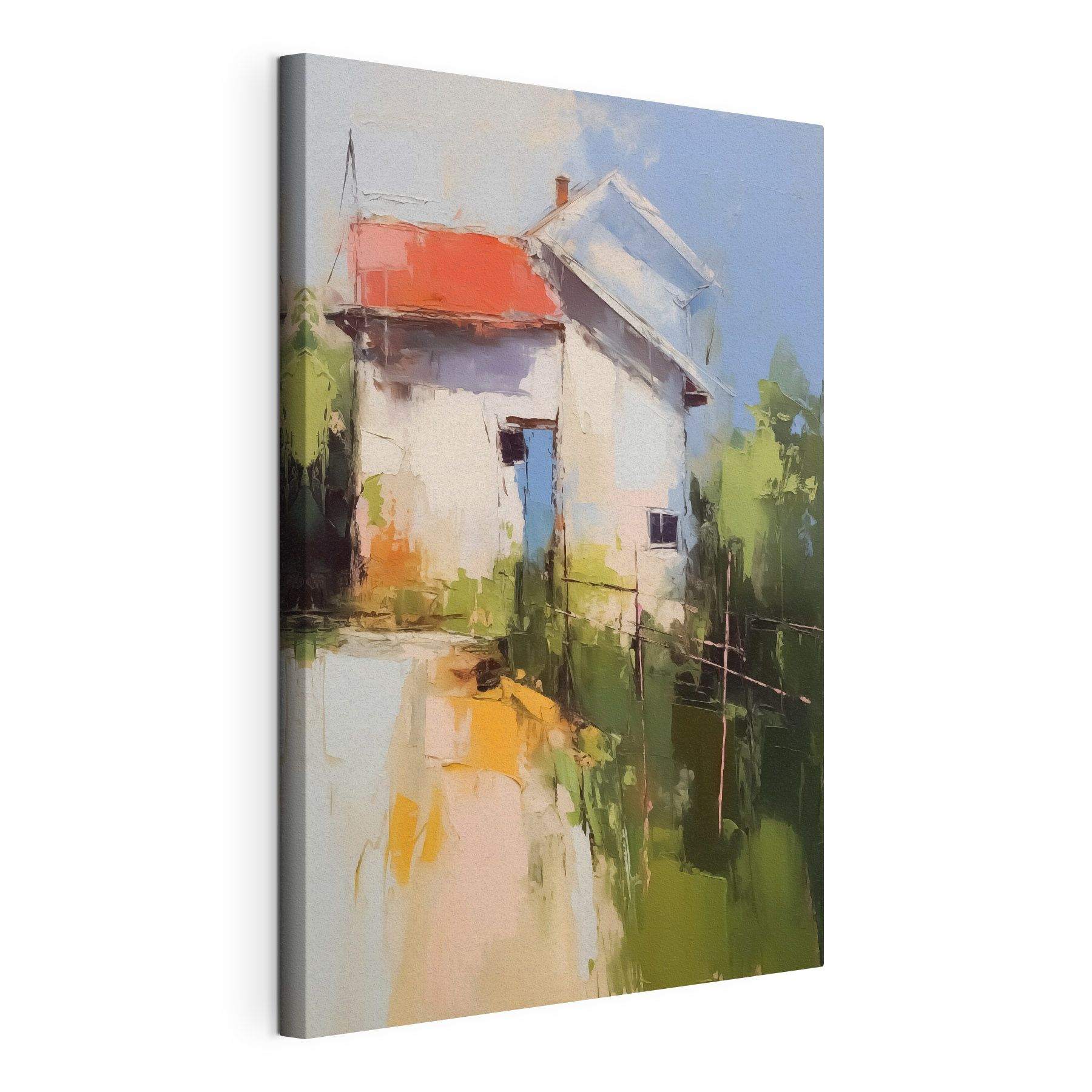 Painting of a house Painting of a house