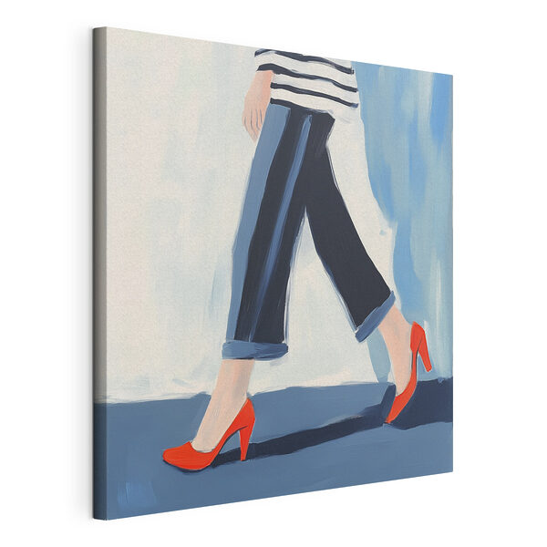 Mujer con zapatos rojos Cuadros Mujer con zapatos rojos