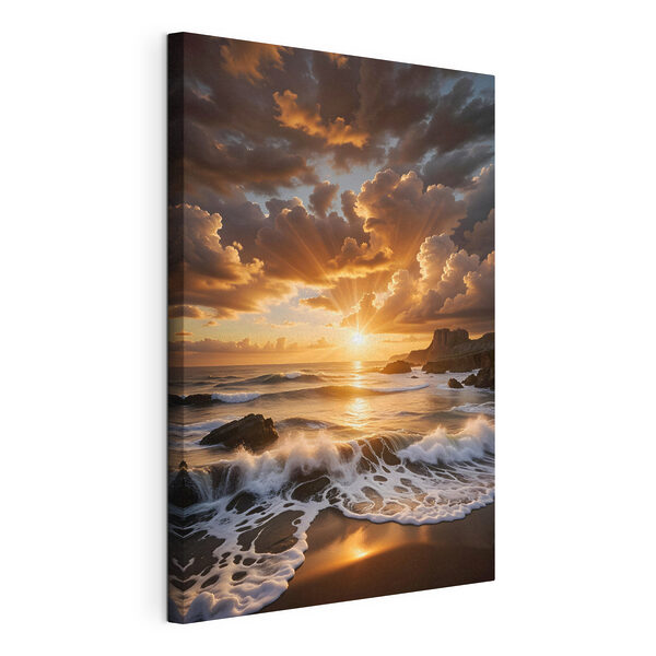 Puesta de sol sobre una masa de agua Cuadros Puesta de sol sobre una masa de agua
