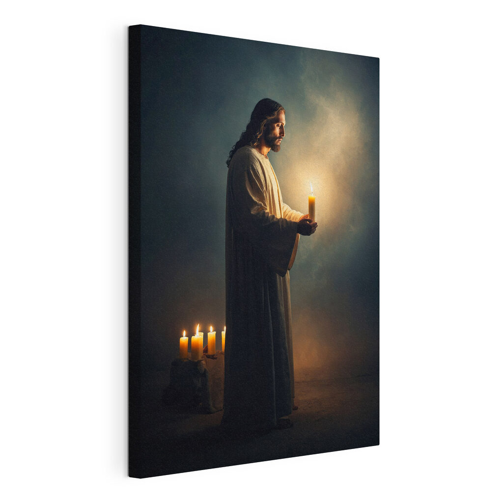 Man holding a candle Man holding a candle