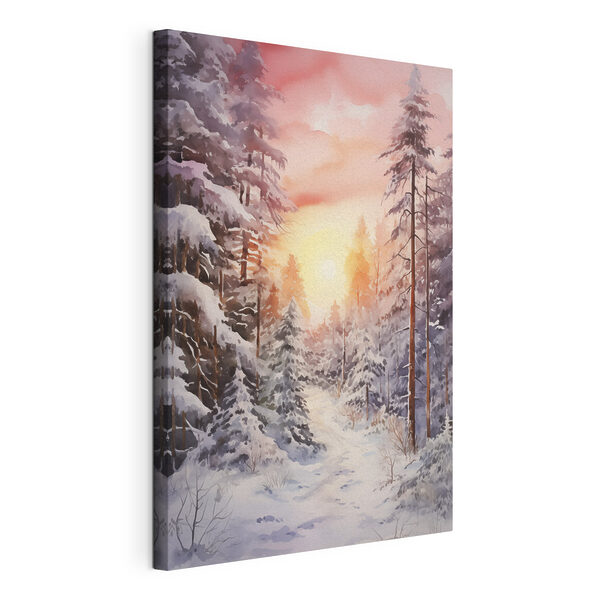Cuadros Cuadros Acuarela de un bosque nevado (SKU: s41641)