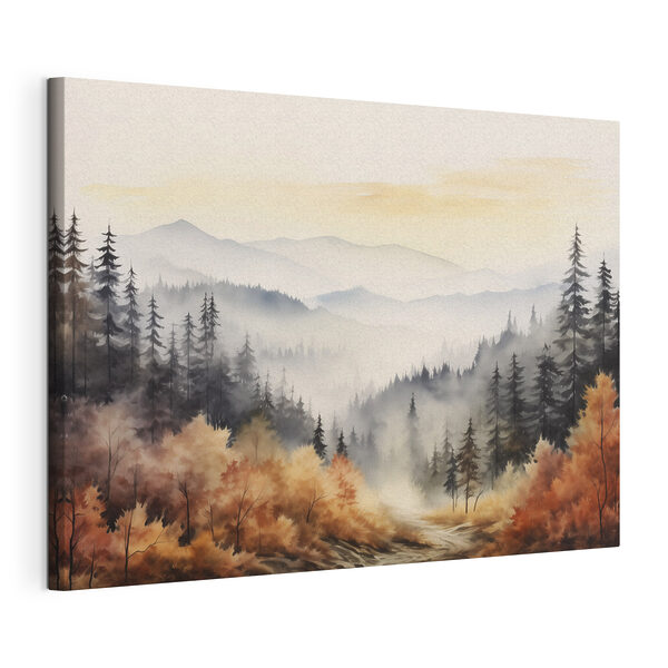 Paisaje de un bosque con niebla Cuadros Paisaje de un bosque con niebla