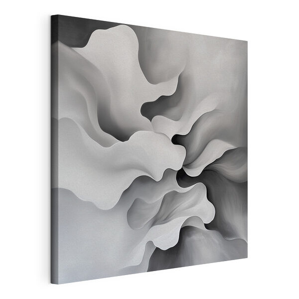 Cuadros Arte abstracto en blanco y gris