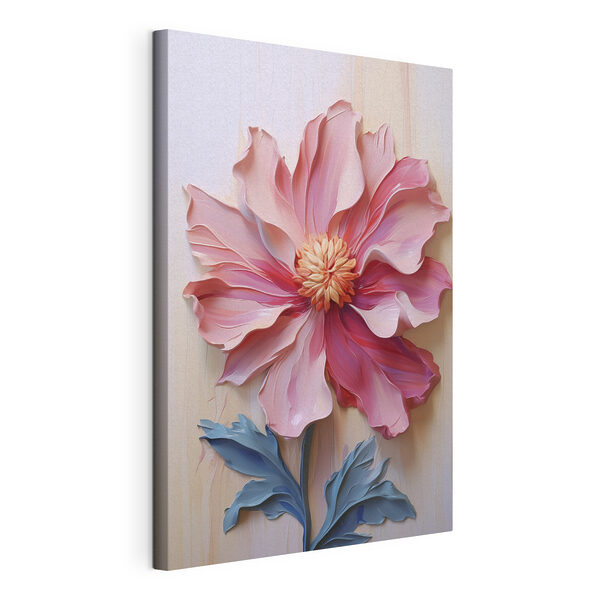 Cuadros Cuadros Flor rosa con el centro amarillo (SKU: s41941)