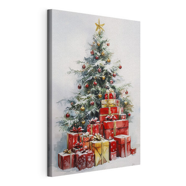 Cuadros Acuarela de regalos bajo un árbol de Navidad (SKU: s41953) Cuadros Cuadros Acuarela de regalos bajo un árbol de Navidad (SKU: s41953)