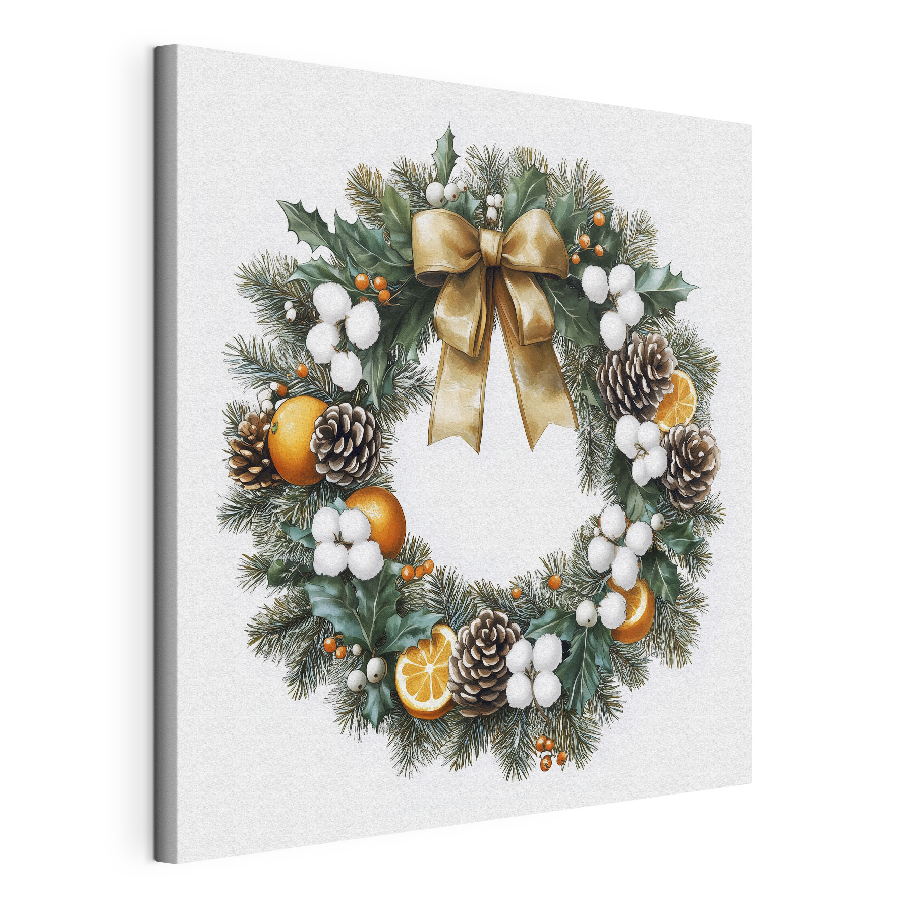 Wreath with pine cones and oranges Wreath with pine cones and oranges