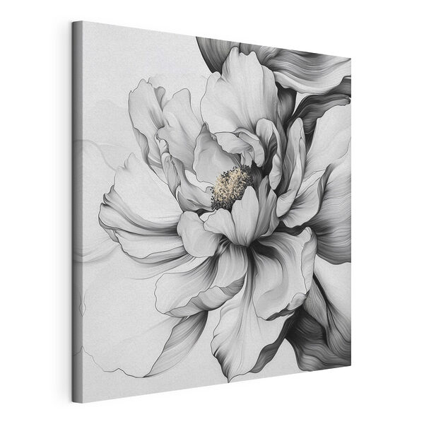 Cuadros Elegante diseño floral en tonos monocromáticos