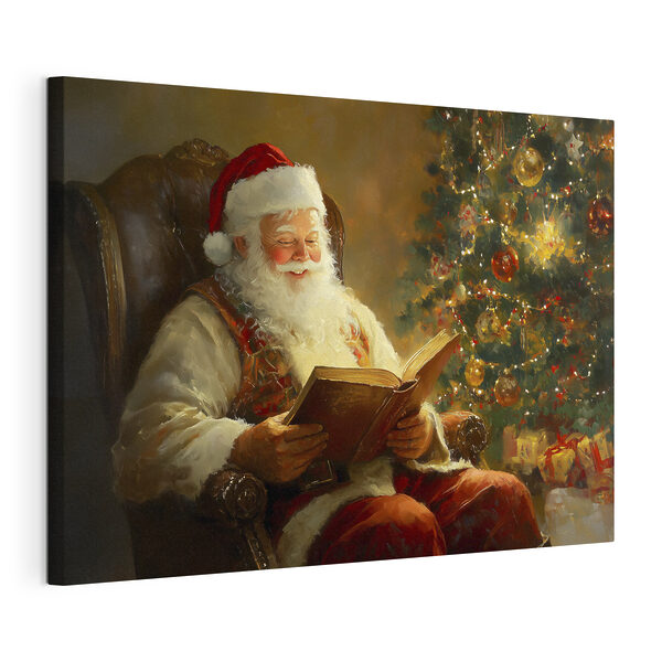 Cuadros Cuadro de un Papá Noel leyendo un libro (SKU: s42100) Cuadros Cuadros Cuadro de un Papá Noel leyendo un libro (SKU: s42100)
