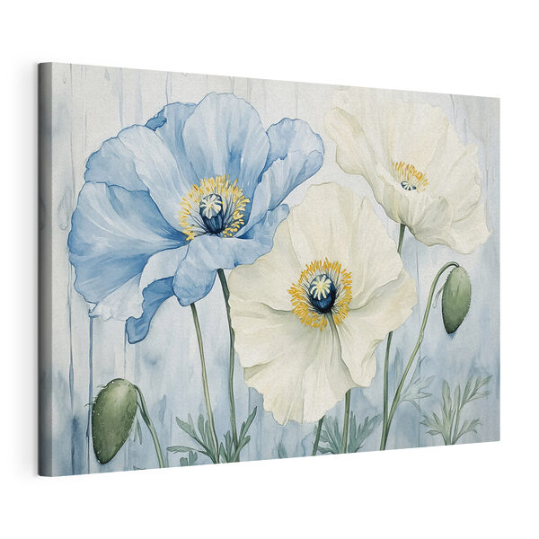 Cuadros Cuadros Cuadro de flores sobre fondo azul (SKU: s42191)