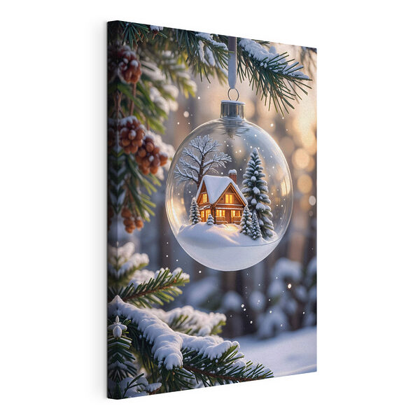 Cuadros Cuadros Bola de cristal con una casa y árboles en su interior (SKU: s42236)