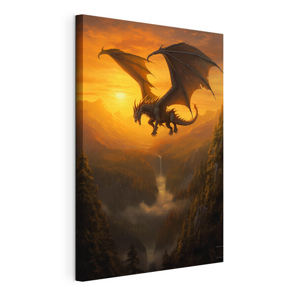 Cuadros Un dragón sobrevolando un valle (SKU: s42288) Cuadros Cuadros Un dragón sobrevolando un valle (SKU: s42288)
