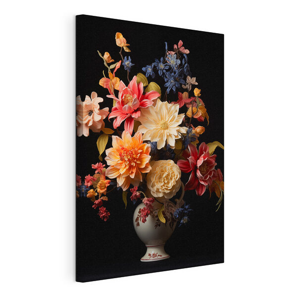 Cuadros Jarrón con flores sobre fondo negro (SKU: s42292) Cuadros Cuadros Jarrón con flores sobre fondo negro (SKU: s42292)