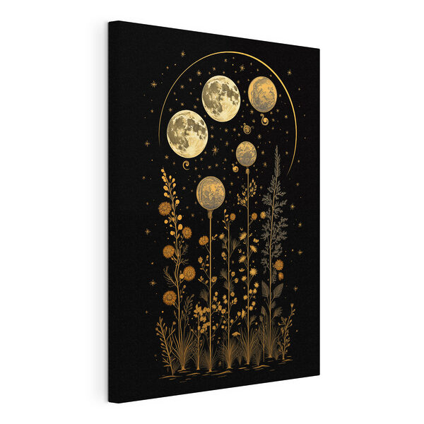 Cuadros Cuadros Las fases de la luna sobre un fondo negro (SKU: s42298)