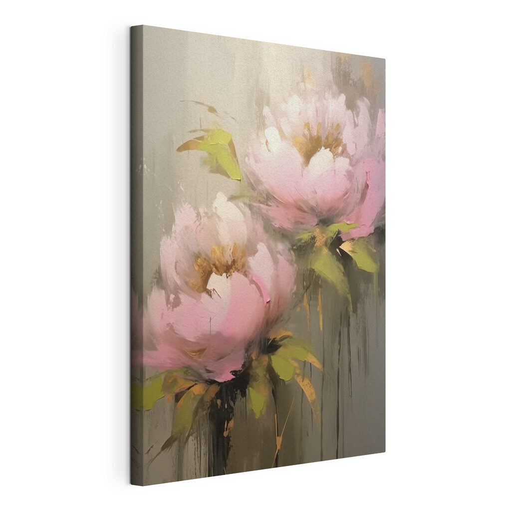 Painting of pink flowers