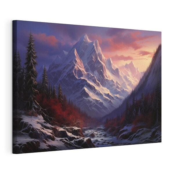 Cuadros Cuadros Un río que atraviesa una montaña nevada (SKU: s42566)