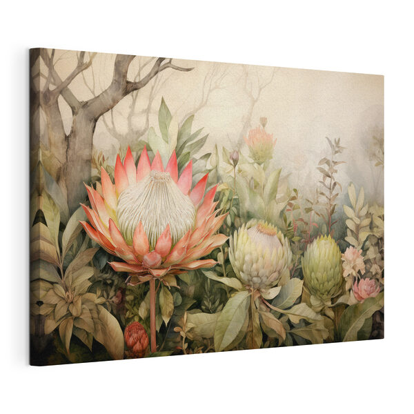 Pintura de flores y hojas Cuadros Pintura de flores y hojas