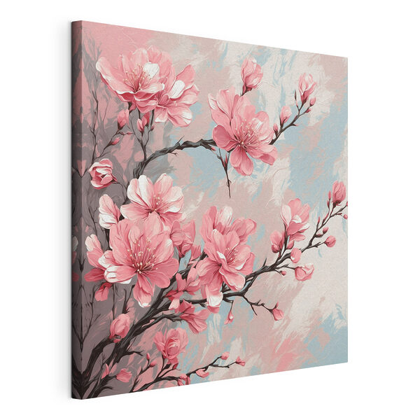 Cuadros Cuadros Cuadro de flores rosas en una rama (SKU: s42918)