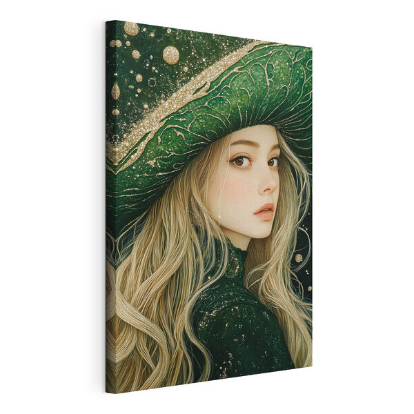Mujer con un sombrero verde Cuadros Mujer con un sombrero verde