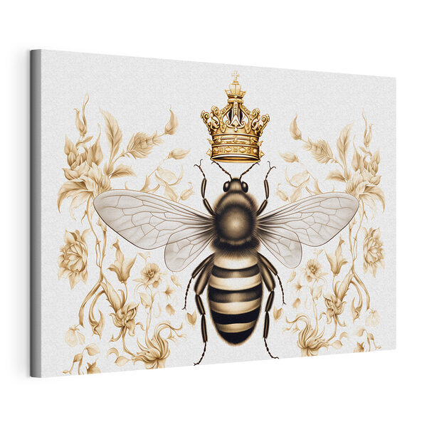 Cuadros Abeja con una corona en la cabeza