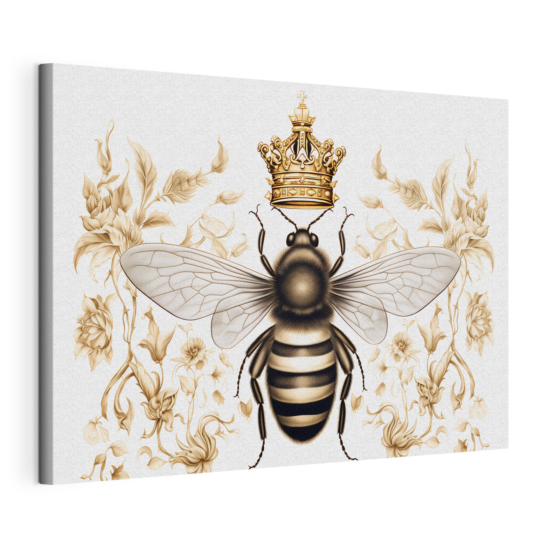 Bee with a crown on its head Bee with a crown on its head