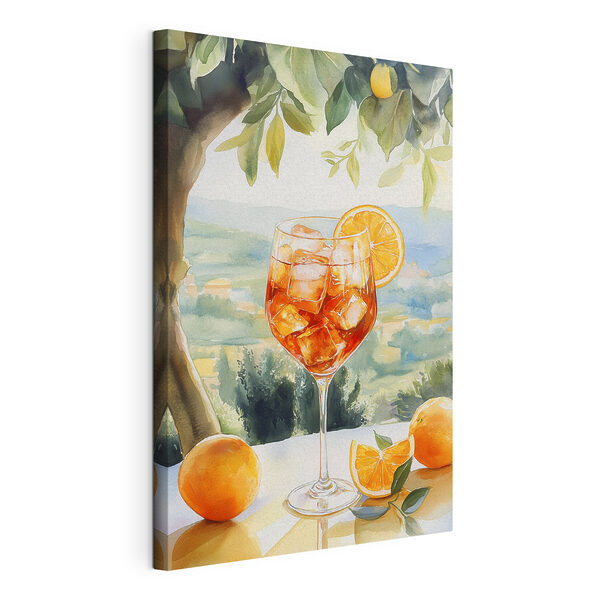 Un vaso con hielo y naranjas Cuadros Un vaso con hielo y naranjas