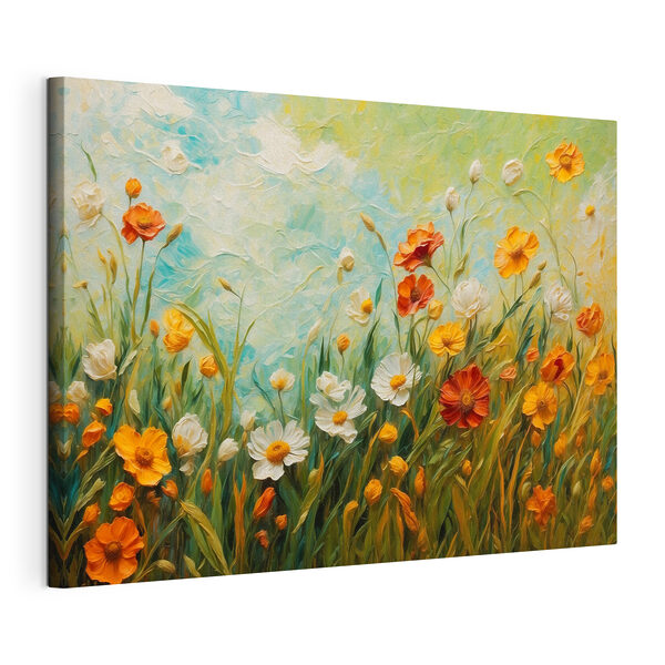 Cuadros Cuadros Cuadro de flores en un campo (SKU: s43100)