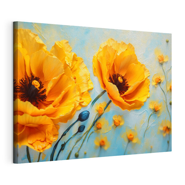 Cuadros Las flores de vivos colores realzan el sereno paisaje de fondo (SKU: s43118) Cuadros Cuadros Las flores de vivos colores realzan el sereno paisaje de fondo (SKU: s43118)