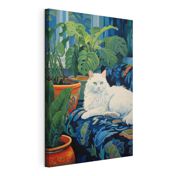 Gato tumbado en un sofá Cuadros Gato tumbado en un sofá
