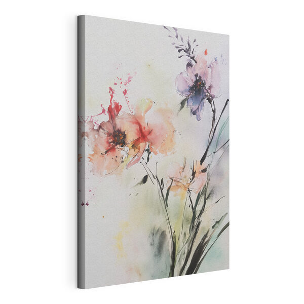 Pintura de flores sobre una superficie blanca Cuadros Pintura de flores sobre una superficie blanca