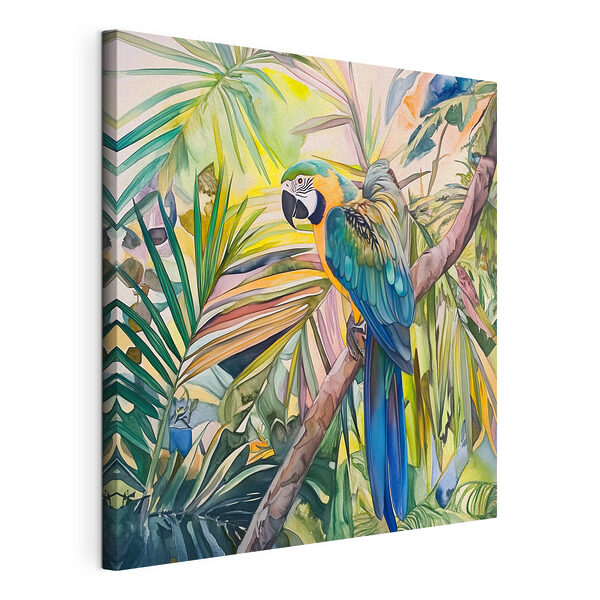 Pájaro de colores en la rama de un árbol Cuadros Pájaro de colores en la rama de un árbol
