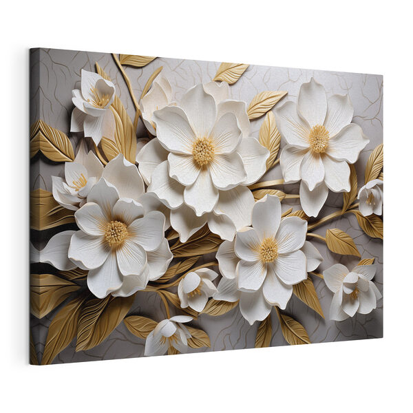 Cuadros Ramo de flores blancas y hojas (SKU: s43330) Cuadros Cuadros Ramo de flores blancas y hojas (SKU: s43330)