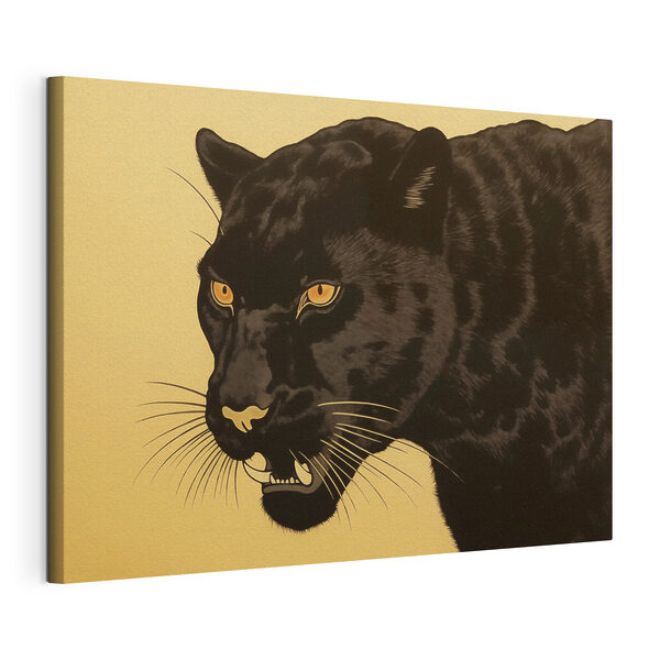 Pantera negra de ojos amarillos Cuadros Pantera negra de ojos amarillos