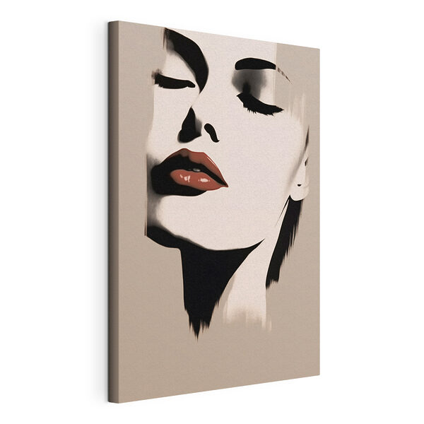 Cuadros Cuadros Rostro de una mujer con pintalabios rojo (SKU: s43527)