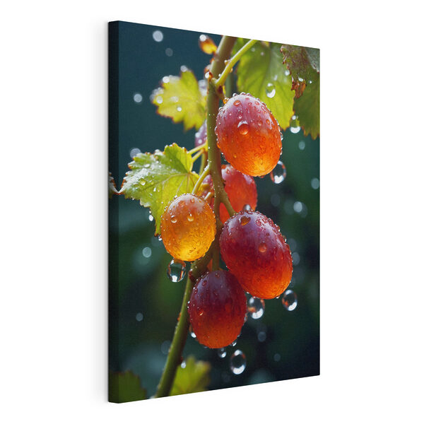 Un racimo de uvas con gotas de agua Cuadros Un racimo de uvas con gotas de agua