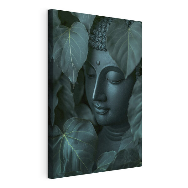 Cuadros Estatua del rostro de una persona rodeada de hojas (SKU: s44004) Cuadros Cuadros Estatua del rostro de una persona rodeada de hojas (SKU: s44004)