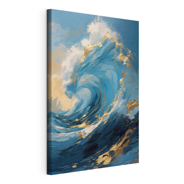 Una majestuosa ola en tonos azules intensos Cuadros Una majestuosa ola en tonos azules intensos