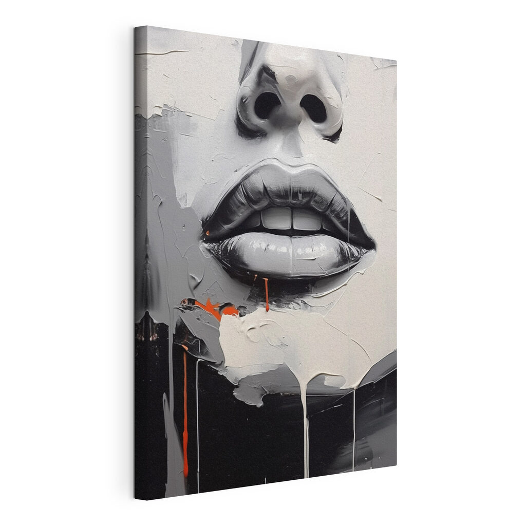 Painting of a woman's lips Painting of a woman's lips