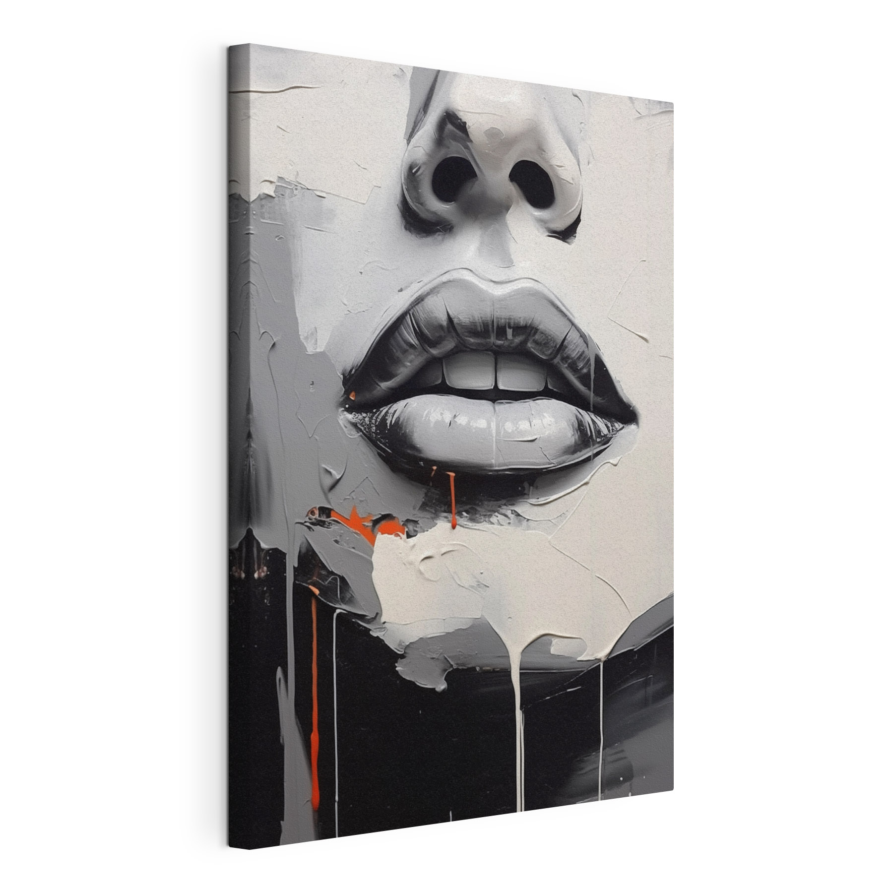Painting of a woman's lips Painting of a woman's lips