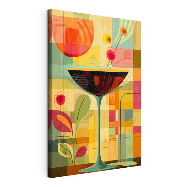 Cuadros Ilustración a todo color de una copa de martini (SKU: s44177) Cuadros Cuadros Ilustración a todo color de una copa de martini (SKU: s44177)