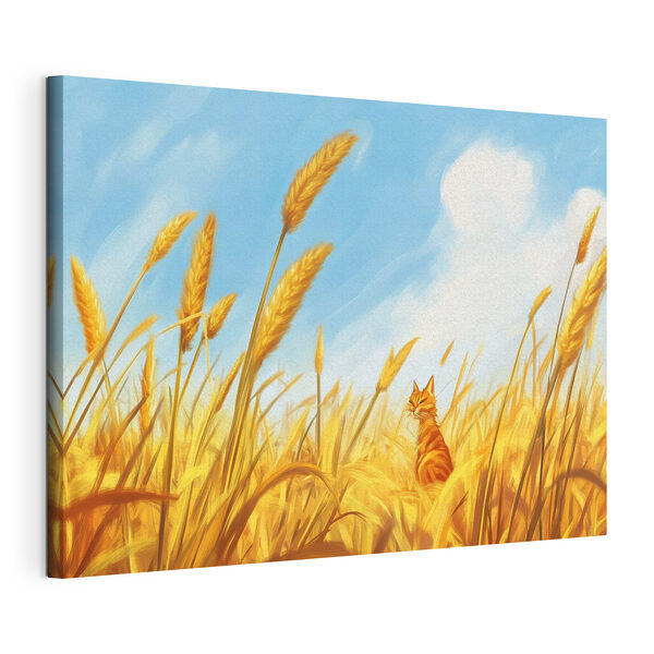 Cuadros Gato tumbado en un campo de trigo (SKU: s44211) Cuadros Cuadros Gato tumbado en un campo de trigo (SKU: s44211)