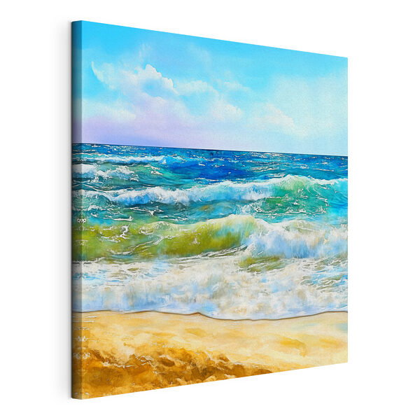 Cuadros Acuarela de olas rompiendo en una playa (SKU: s44223) Cuadros Cuadros Acuarela de olas rompiendo en una playa (SKU: s44223)