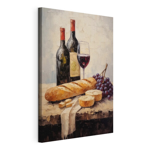 Cuadro de botellas de vino y uvas Cuadros Cuadro de botellas de vino y uvas