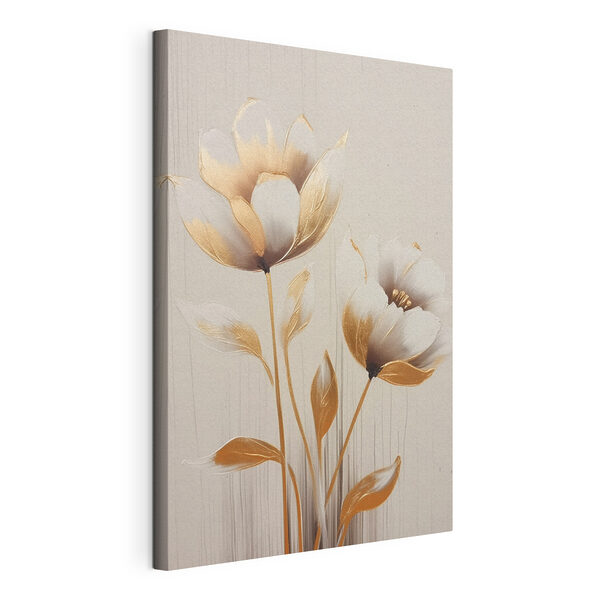 Pintura de flores sobre una superficie blanca Cuadros Pintura de flores sobre una superficie blanca