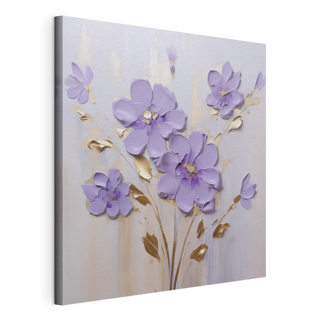 Painting of flowers on a wall Painting of flowers on a wall