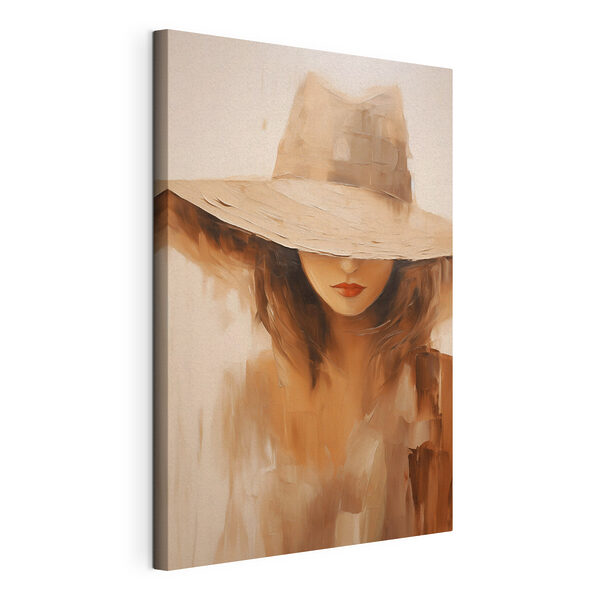 Cuadro de una mujer con sombrero Cuadros Cuadro de una mujer con sombrero